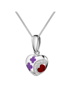 Zeeme for Kids Anhänger mit Kette 925/- Sterling Silber Herz