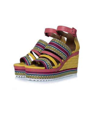 Hermes Ines Keilsandalen aus Leder