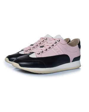 Hermes Goal Sneaker in Schwarz und Rosa
