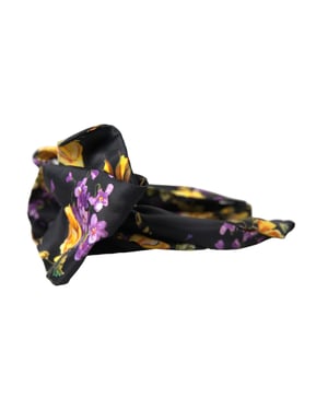 Dolce & Gabbana Blumenapplikation Haarreif aus Seide - Schwarz