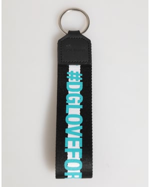 Mehrfarbiger Logo-Polyester-Messing-Halter Schlüsselanhänger Schlüsselring