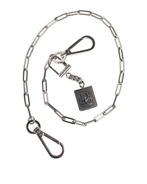 Silberfarbener Metallkette DG Charm Gürtel Schlüsselanhänger