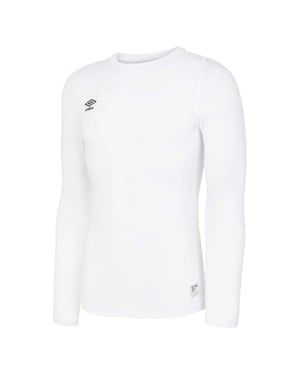 Umbro - Base Layer Oberteil Rundhalsausschnitt für Herren Langärmlig (Brillantes Weiß)