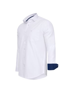 Stretch Overhemd Milano von Cappuccino Italia in der farbe Weiss.