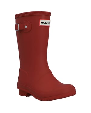 Hunter Junior Originals Gummi Unisex Kinder Militär Rote Gummistiefel