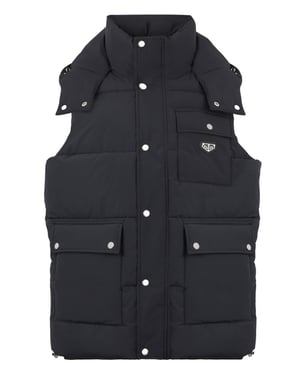 Nylon Puffer Vest Gothic Plein