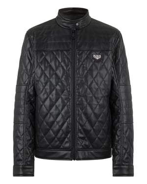 Eco Leather Padded Jacket