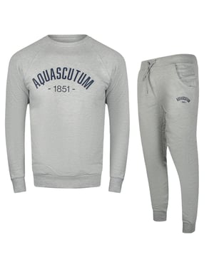 Aquascutum Old School Crewneck Graue Trainingshose Set
