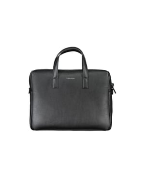 Schwarze Polyester-Handtasche
