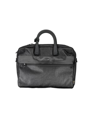 Schwarze Polyester-Handtasche