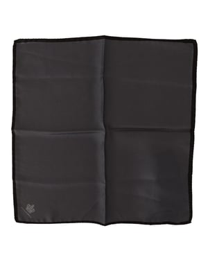 Dolce & Gabbana Gray 100% Silk Square Grey Grey 100% Silk Square Men's Maskerchief