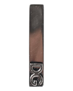 Silberfarbener Messing-Logo-Krawattenclip