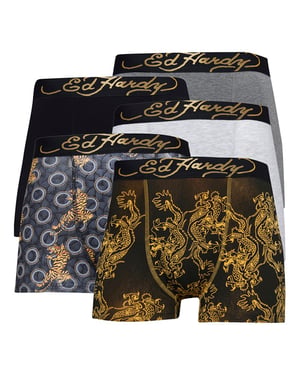 5er-Pack Herren Baumwoll Atmungsaktive Boxershorts - Carno Kollektion