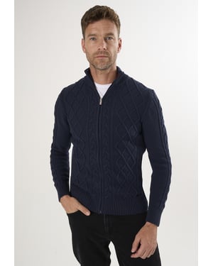 Strickjacke Strickjacke Mit Durchgehendem Reißverschluss