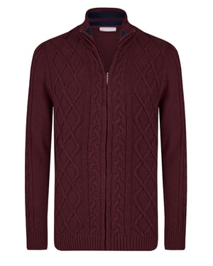 Strickjacke Strickjacke Mit Durchgehendem Reißverschluss