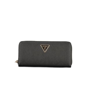 Guess Jeans Schwarzes Polyethylen-Portemonnaie