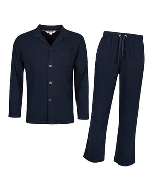 Herren Thermo-Pyjama-Set mit langärmligem Oberteil und Unterteil für kalte Nächte