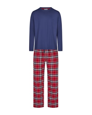 Phil & Co. Berlin Herren Pyjama Flanell Schlafanzug, Pyjama Set, Nachtwäsche