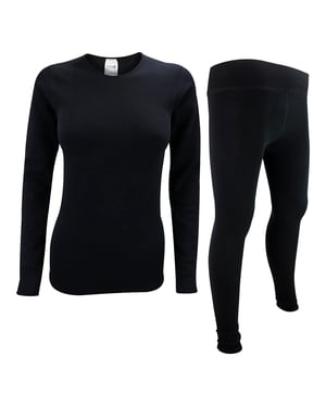 Damen Langarm-Thermooberteil und Thermoleggings für den Winter