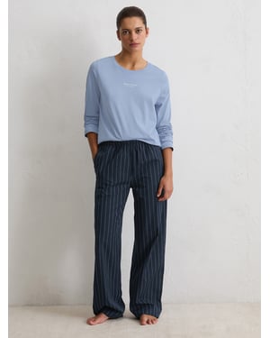 Marc O'Polo Pyjamahose Mix n Match Woven - Dunkelblau