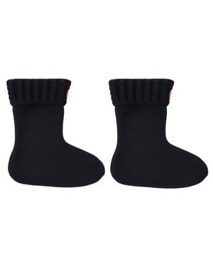 Hunter Recycled Mini Kabel Kinder Schwarz Stoppersocken