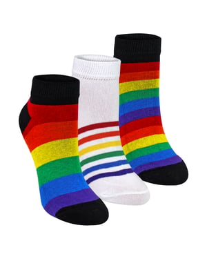 3er-Pack Kinder Jungen Mädchen Regenbogen Trainer Baumwollsocken Bunt gestreifte Socken