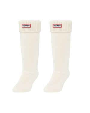 Hunter Waffle Hohe Weiße Stiefelsocken