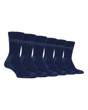 6 Paar Männer Luxus gepolsterte Baumwoll-Wander-Socken