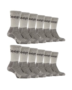 12 Paar Herren Luxuriöse Gepolsterte Baumwoll-Wandersocken