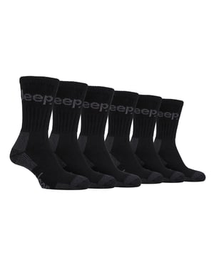 6 Paar Herren Luxus gepolsterte Baumwoll-Wandersocken