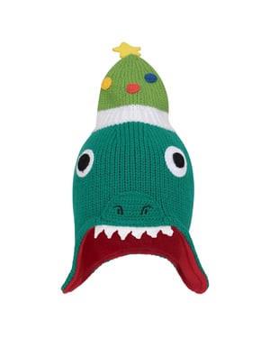 Mountain Warehouse - Wintermütze für Kinder, Mit Vlies gefüttert, weihnachtliches Design (Grün)