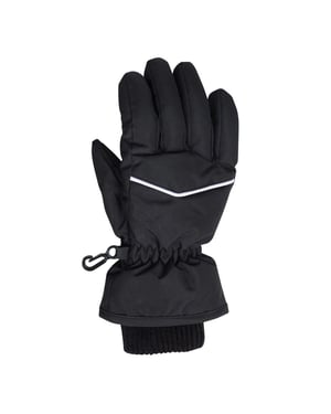 Mountain Warehouse - Schnee-Handschuhe für Kinder, Isotherm, Kunstfell gefüttert (Schwarz)