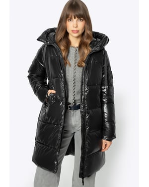 Wittchen Damen-Steppmantel in Oversize, schwarz, Nylon