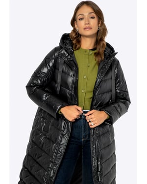 Wittchen Damen Stepp-Daunenmantel Schwarz Nylon