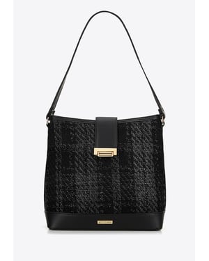 Wittchen Damen-Tasche aus Bouclé-Stoff, Schwarz, Polyester
