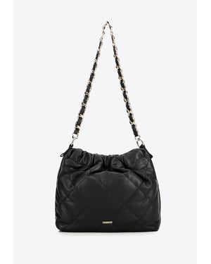 Wittchen Damen-Handtasche aus schwarzem Kunstleder mit Kette