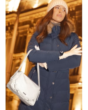 Wittchen Damen-Schultertasche aus Öko-Leder, weiß