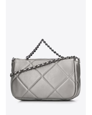 Wittchen Damenhandtasche, gesteppt mit Quadraten an einer Kette, klein