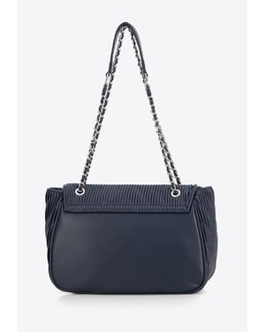 Wittchen Damen-Umhängetasche aus Kunstleder mit Kette, Marineblau