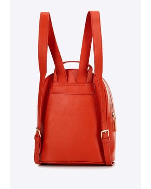 Wittchen Damenrucksack aus orangefarbenem geprägtem Leder