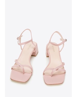 Wittchen Damen-Ledersandalen mit dünnen Riemen, Altrosa, Naturleder