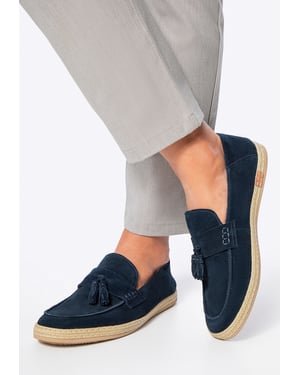 Wittchen Herren-Loafer aus Wildleder mit Quaste, Marineblau