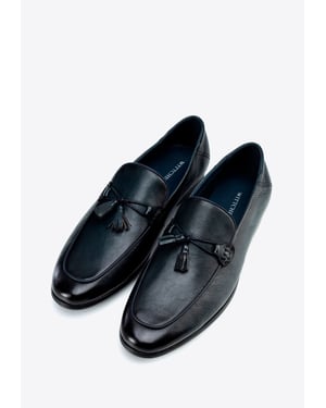 Wittchen Herren-Lederslipper mit Quaste, Marineblau, Naturleder