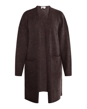 usha Langer Cardigan Damen dunkelbraun