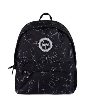 Hype Buntstift Kritzel Kinder Rucksack Schwarz