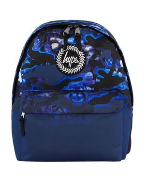 Hype Shark Smile Camo Kinder Blau Rucksack