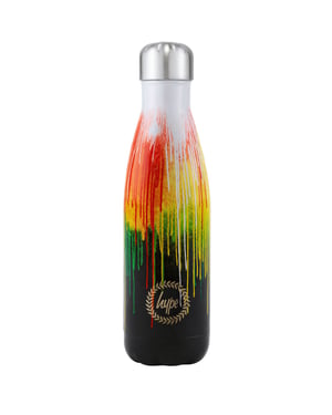 Hype 500-ml-Metallwasserflasche mit Multi-Drops-Design - Mehrfarbig