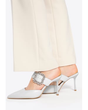Wittchen Damen-Pumps aus Leder mit Stilettoabsatz, Weiß, Naturleder