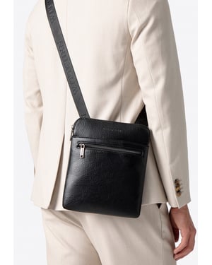 Wittchen Herren-Umhängetasche, klein, aus Kunstleder, schwarz
