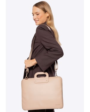 Wittchen Damen-Laptoptasche 15" aus Kunstleder, Beige, Öko-Leder